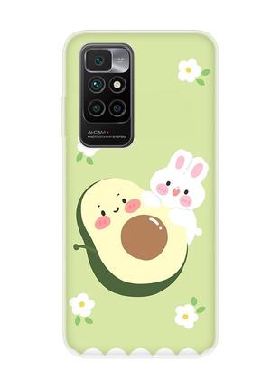 Чехол для xiaomi redmi 10 :: авокадо и зайчонок (принт 311)