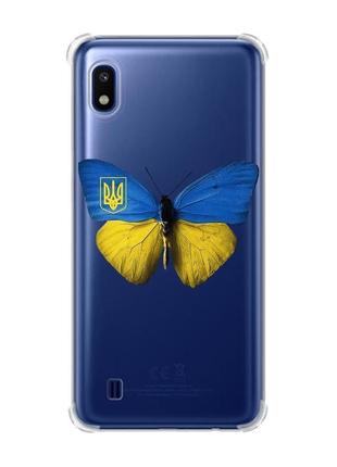 Чохол з потовщеними кутами на samsung galaxy a10 (2019)/a105 :: метелик україна (принт 255)1 фото