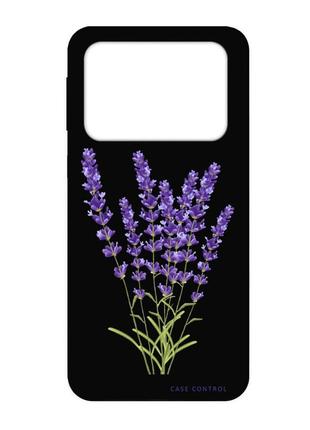 Матовый чехол с черными боками на xiaomi poco x4 pro 5g :: лаванда (принт 28)