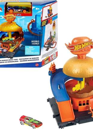 Ігровий набір хот вілс бургерна hot wheels city burger hdr26