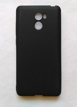 Силіконовий чохол xiaomi redmi 4 матовий чорний 1340p