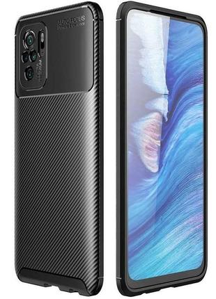 Чохол fiji ultimate carbon для xiaomi poco m5s противоударный бампер чорний