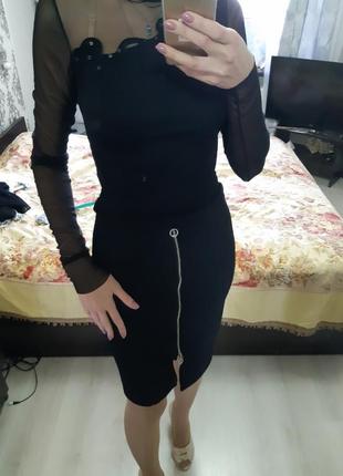 Гольф со вставками сетка