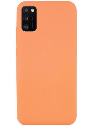 Чехол silicone cover full without logo (a) для samsung galaxy a41 оранжевый / papaya