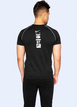 Мужская спортивная футболка nike черная2 фото