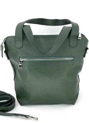 Жіноча сумка шкіряна зелений флотар dekey2 фото