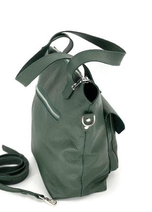Жіноча сумка шкіряна зелений флотар dekey3 фото