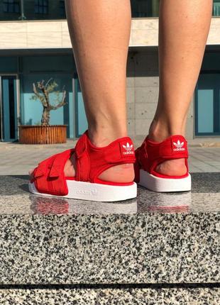 Удобные стильные женские сандали adidas adilette sandals red сандалі боссоножки босоніжки6 фото