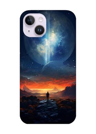 Чехол с защитой камеры на iphone 14 :: космос (принт 247)