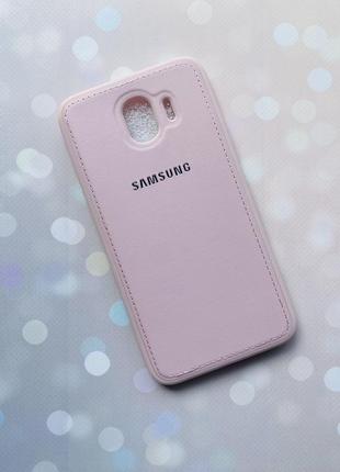 Силиконовый чехол с тиснением для samsung galaxy j4 (2018) розовый