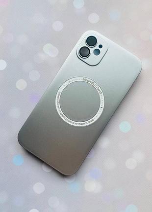 Ультратонкий чехол magsafe на iphone 11 с дополнительной защитой камер :: серебряный