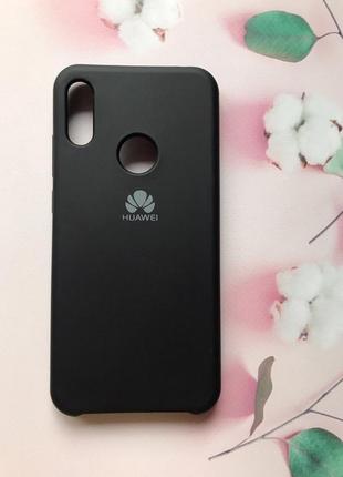Силиконовый чехол silicone case для huawei y6 2019 чёрный