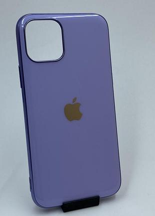 Силиконовый глянцевый чехол с логотипом для apple iphone 11 pro (5,8) сиреневый фиолетовый