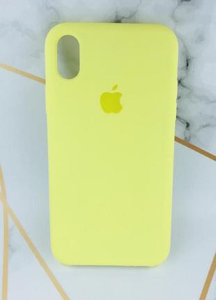 Силиконовый чехол apple silicone case для iphone xs max жёлтый