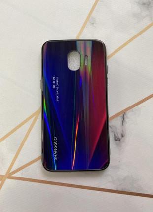 Захисний глянцевий чохол gradient для samsung galaxy j2 pro 2018 / j250 червоний1 фото