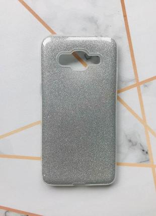 Силиконовый чехол shine silicone case samsung galaxy grand prime g530 / j2 prime серебро1 фото