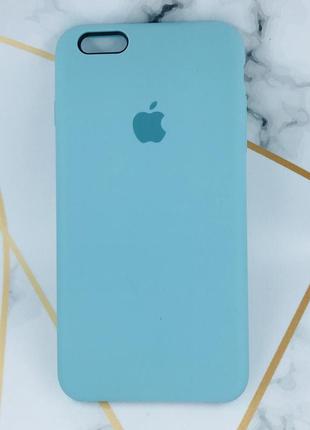 Силиконовый чехол apple silicone case для iphone 6+ 6 plus 6s plus голубой