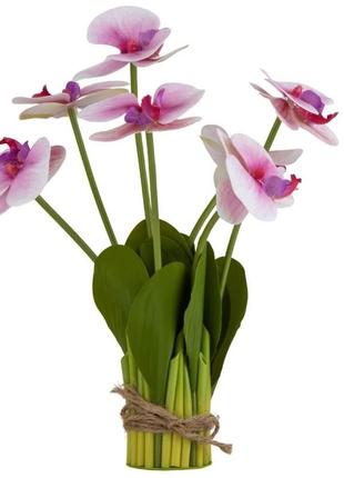 Искусственный декоративный букет орхидей, светло-сиреневый
