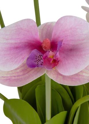 Искусственный декоративный букет орхидей, светло-сиреневый2 фото