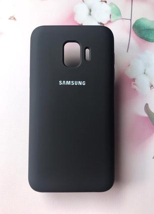 Силиконовый чехол silicone case для samsung galaxy j2 core чёрный