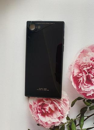 Силиконовый глянцевый чехол для iphone 7, 8 черный