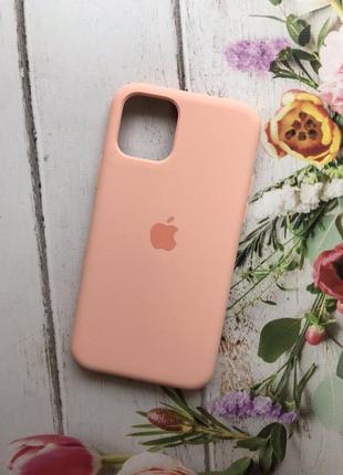 Силіконовий чохол silicone case для iphone 11 pro (5,8) грейпфрутовий1 фото