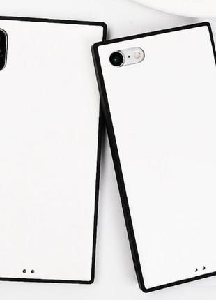 Силіконовий глянцевий квадратний чохол для apple iphone 7+/8+2 фото