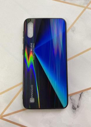 Защитный глянцевый чехол gradient для samsung galaxy а10 (2019) / а105 синий1 фото