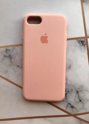 Силиконовый чехол silicone case для iphone 7 / 8 грейпфрутовый