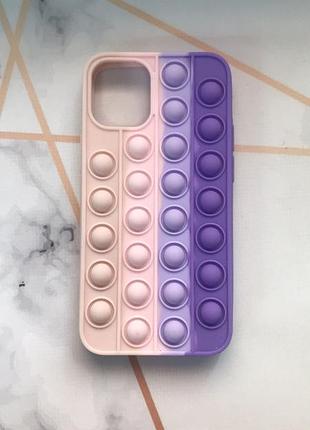 Силіконовий чохол поп іт антистрес поп-іт pop it для iphone mini 12 (5.4) попит фіолетовий