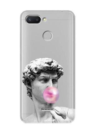 Прозрачный чехол на xiaomi redmi 6 :: скульптура (принт 352)