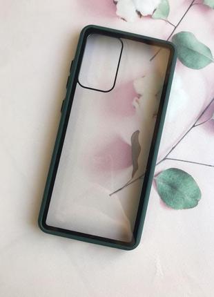 Прозорий чохол з гумовим бампером для samsung galaxy a52 зелений
