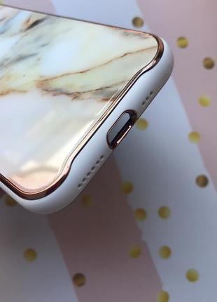 Мраморный чехол glass case со стеклянной задней панелью для iphone 11 pro (5,8) бежевый5 фото