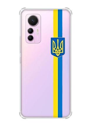 Чехол с утолщенными углами на xiaomi 12 lite :: лента украина (патриотический принт 253)