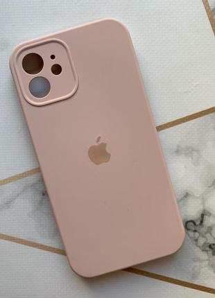 Силиконовый чехол silicone case для iphone 12 (6.1) коричневый