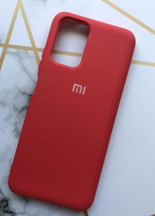 Силіконовий чохол silicone case для xiaomi redmi note 10 / note 10s червоний