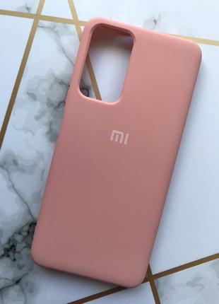 Силиконовый чехол silicone case для xiaomi redmi note 11 5g :: персиковый