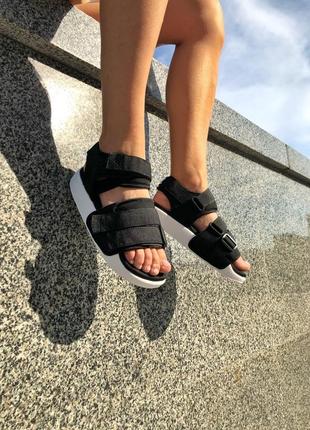 Удобные и стильные сандали adidas adilette sandals black сандалі боссоножки босоніжки4 фото