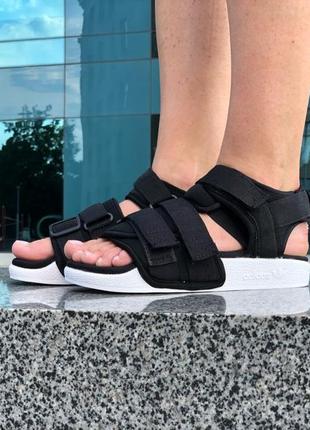 Удобные и стильные сандали adidas adilette sandals black сандалі боссоножки босоніжки1 фото