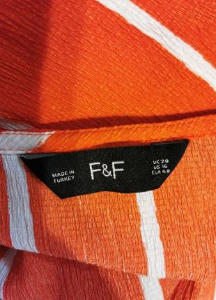 Блуза в полоску стрейч футболка f&f батал большого размера фактурная5 фото