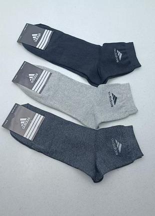 12 пар в упаковке, носки adidas 3 цвета белые 41-45 р.3 фото