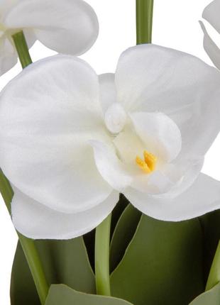 Искусственный декоративный букет орхидей, белый2 фото