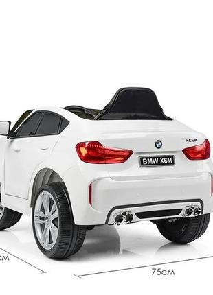 Детский электромобиль джип bambi racer bmw jj2199eblr-1, со светом и пультом. белый3 фото