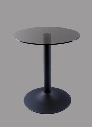 Скляний кавовий стіл commus solo 450 k gray-black-blm60