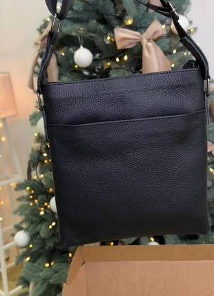 Подарунковий набір luxury box 3 зі шкіри: чоловіча сумка + гаманець + ремінь3 фото