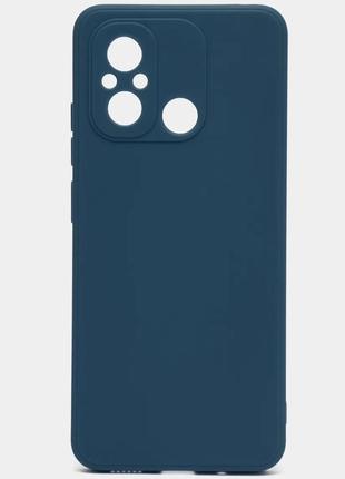 Чехол fiji soft для xiaomi redmi 12c силикон бампер темно-синий