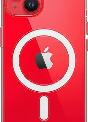 Оригинальный прозрачный чехол apple clear case magsafe mpu13rm/a для iphone 14 (6.1") clear