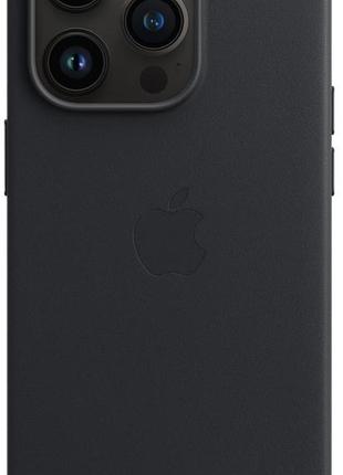 Оригинальный кожаный чехол apple leather case magsafe mppg3zm/a для iphone 14 pro (6.1") black5 фото