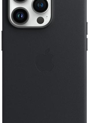 Оригинальный кожаный чехол apple leather case magsafe mppg3zm/a для iphone 14 pro (6.1") black1 фото