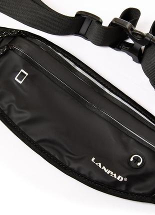 Мужская поясная сумка полиэстер черный арт.61041 black lanpad (китай)4 фото